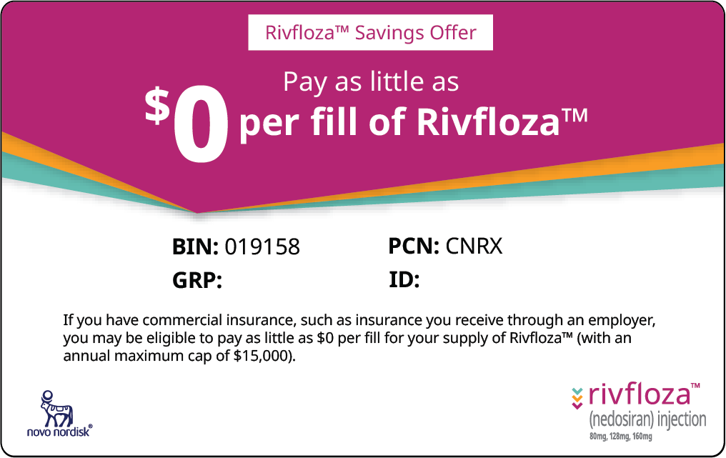 Rivfloza™ Savings Card