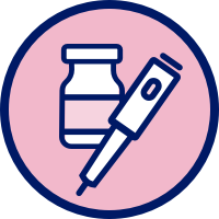 Pen and vial icons