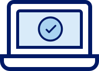 Computer and checkmark icon