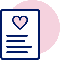 Paper with heart icon