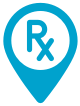 RX symbol in pinpoint transparent