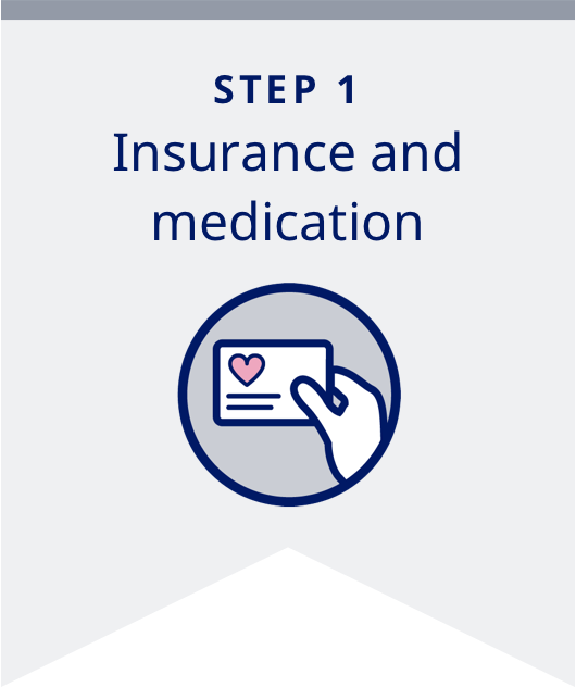 Step 1: Insurance and medication banner